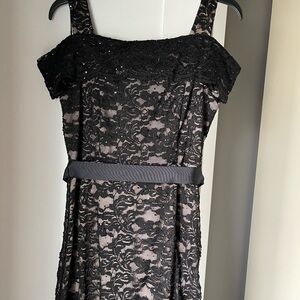 R&M Richards Black Lace Dress